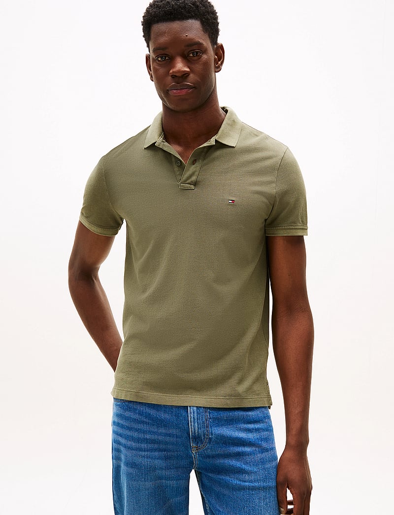 Tommy Hilfiger - GARMENT DYE REG POLO - kortärmade pikéer - battle green - 0