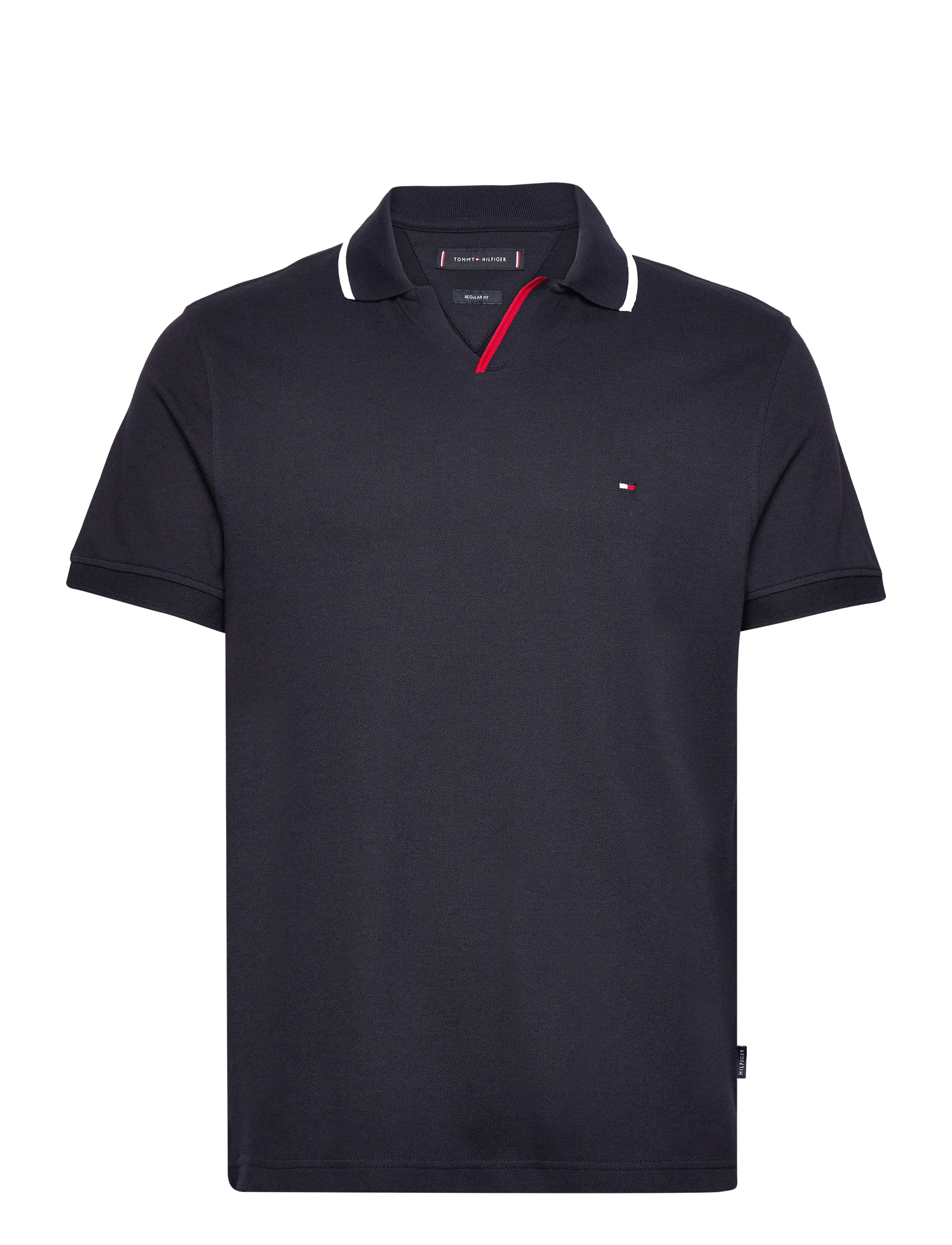 RWB TIPPED V COLLAR REG POLO - DESERT SKY