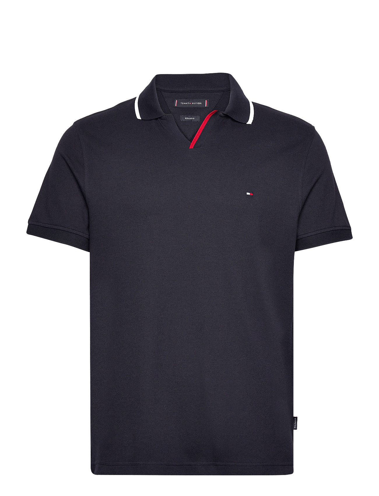 RWB TIPPED V COLLAR REG POLO - DESERT SKY