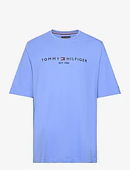 Tommy Hilfiger - BT-TOMMY LOGO TEE-B - lyhythihaiset - blue spell - 0