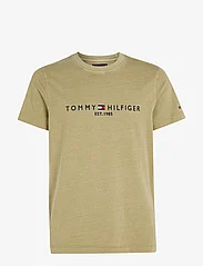 Tommy Hilfiger - GARMENT DYE TOMMY LOGO TEE - kortærmede t-shirts - faded olive - 1