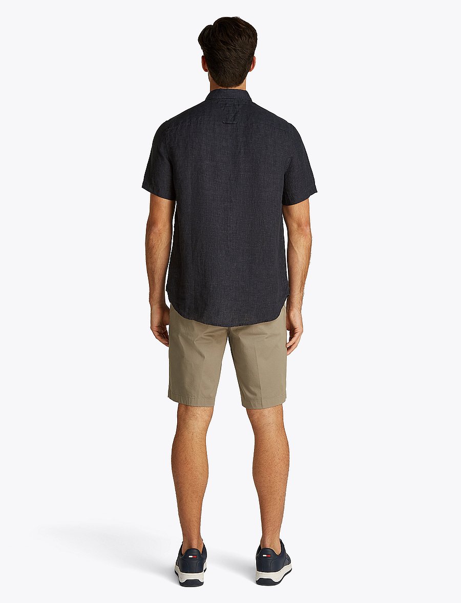 Tommy Hilfiger - PIGMENT DYED LINEN RF SHIRT S/S - chemises de lin - black - 2