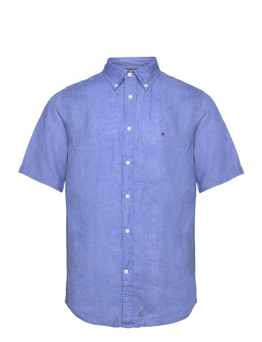 Tommy Hilfiger - PIGMENT DYED LINEN RF SHIRT S/S - lininiai marškiniai - blue spell - 1