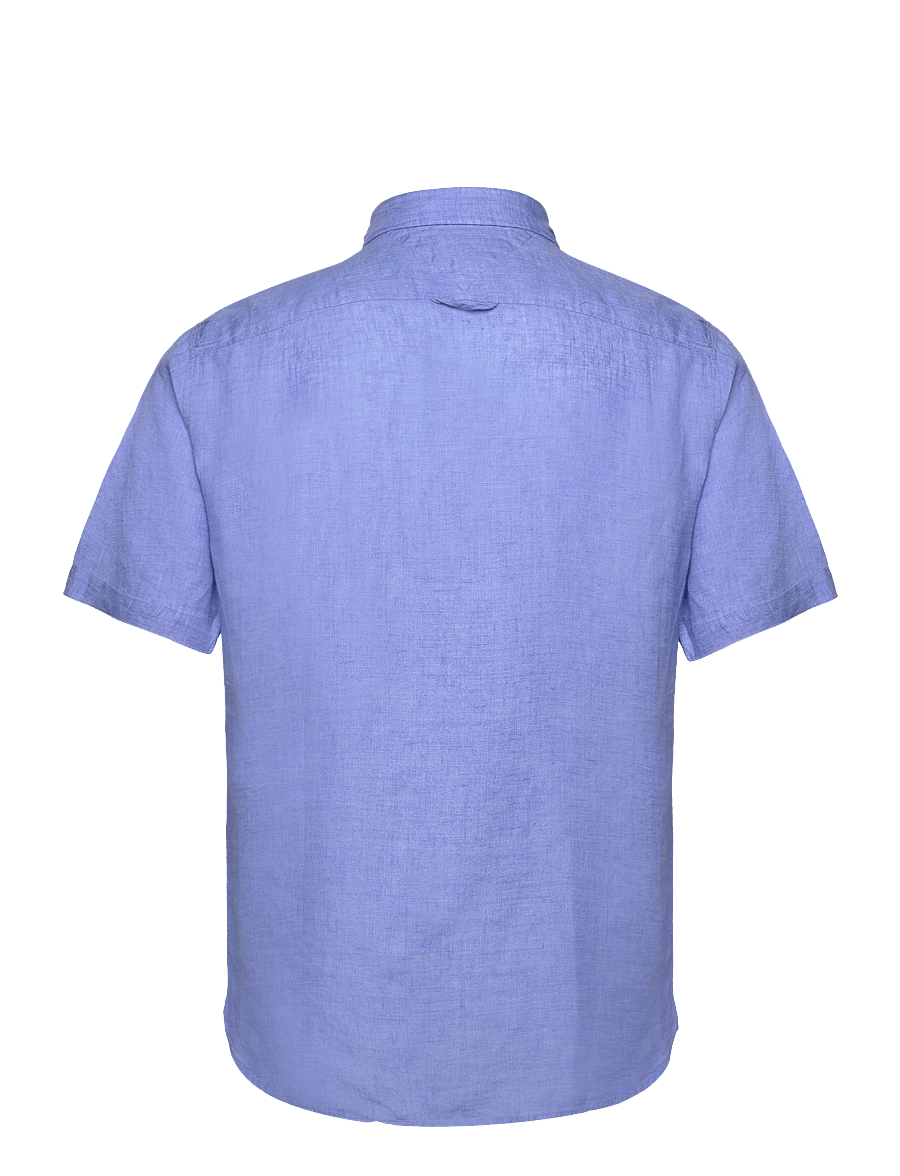 Tommy Hilfiger - PIGMENT DYED LINEN RF SHIRT S/S - lininiai marškiniai - blue spell - 2