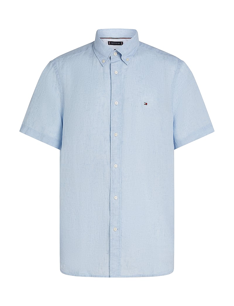 Tommy Hilfiger - PIGMENT DYED LINEN RF SHIRT S/S - basic-hemden - breezy blue - 1