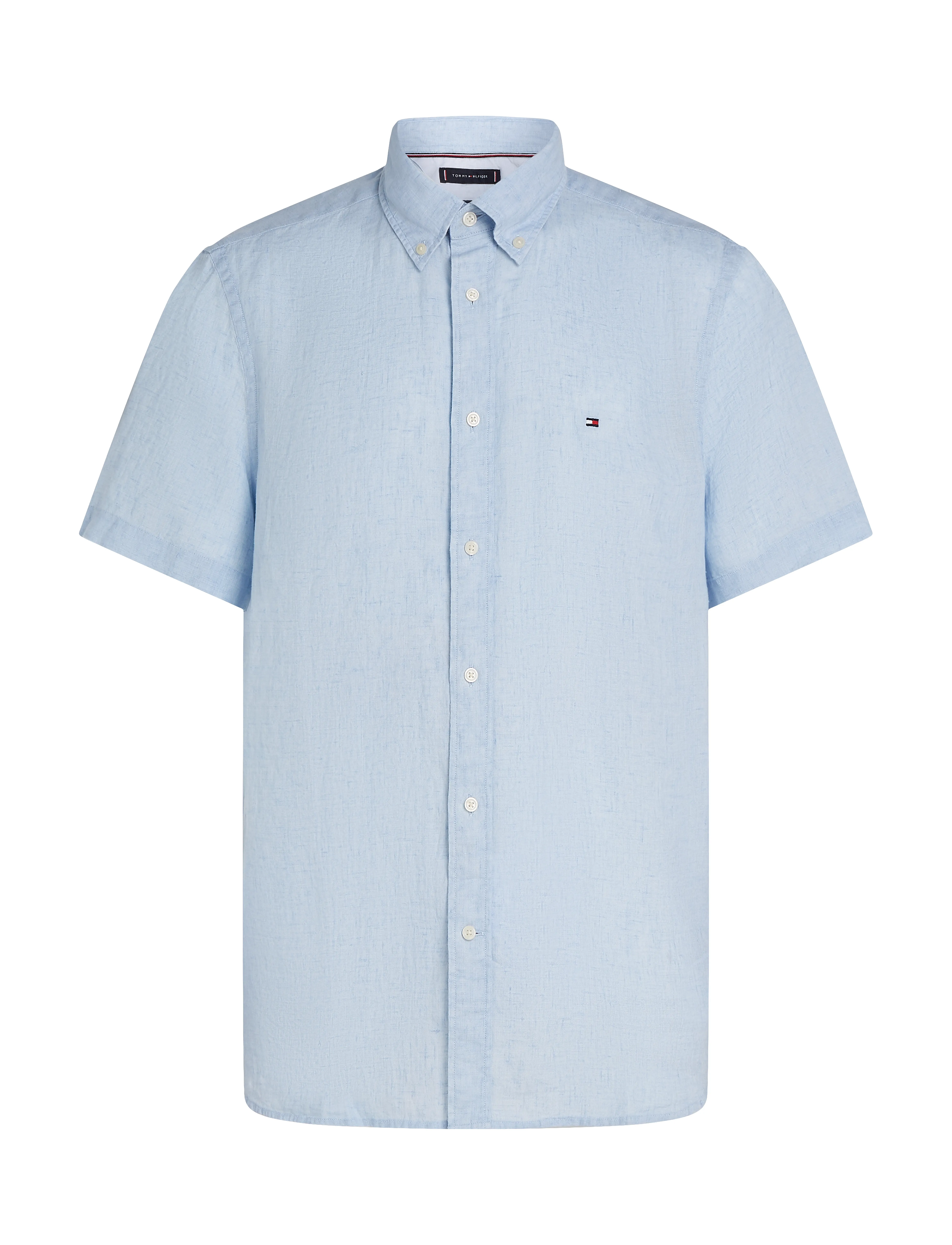 Tommy Hilfiger - PIGMENT DYED LINEN RF SHIRT S/S - leinenhemden - breezy blue - 1