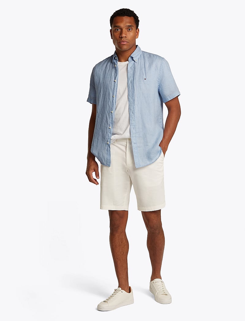 Tommy Hilfiger - PIGMENT DYED LINEN RF SHIRT S/S - basic-hemden - breezy blue - 4