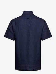 Tommy Hilfiger - PIGMENT DYED LINEN RF SHIRT S/S - kortärmade skjortor - carbon navy - 1