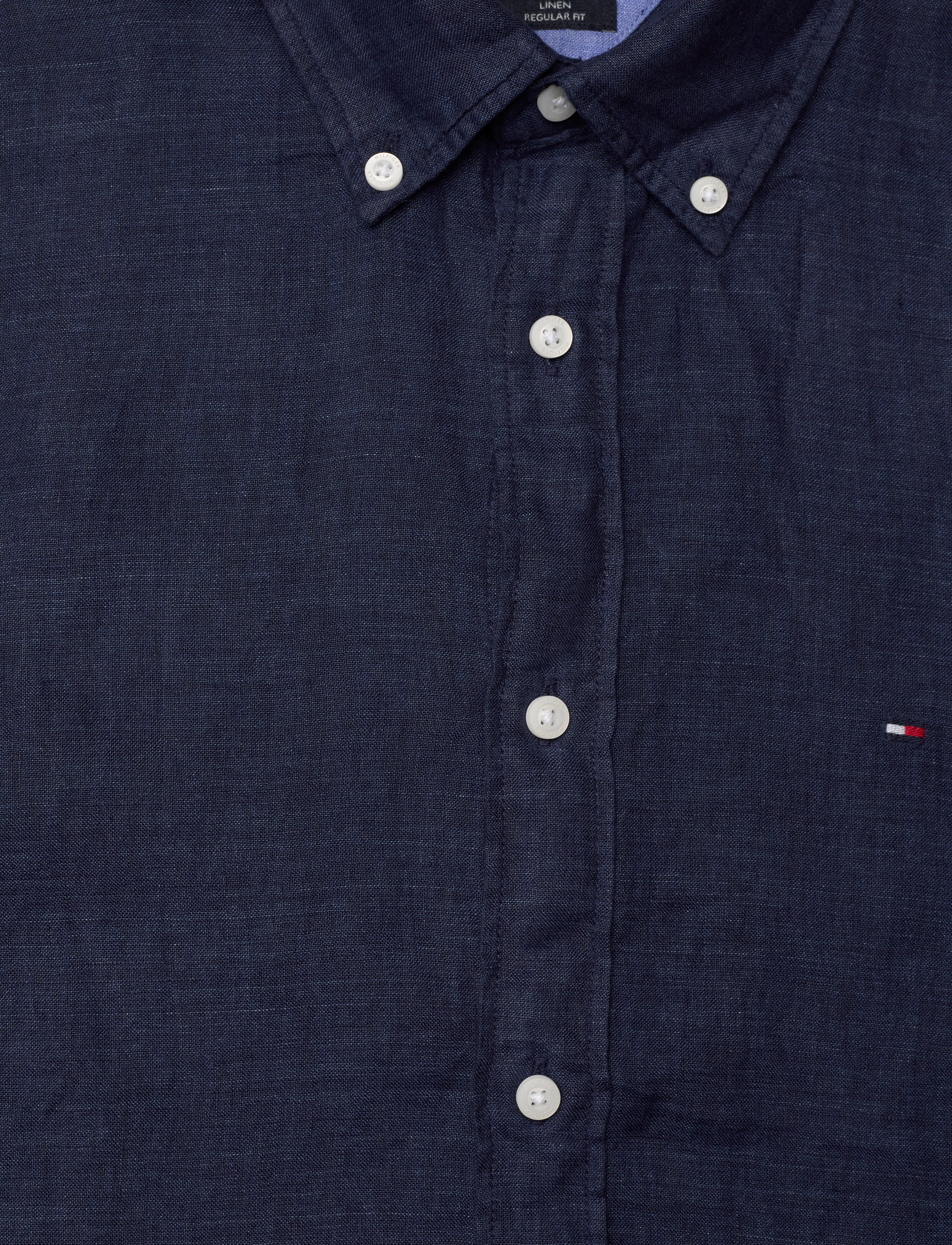 Tommy Hilfiger - PIGMENT DYED LINEN RF SHIRT S/S - chemises de lin - carbon navy - 3