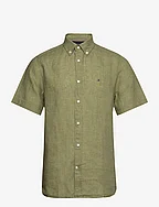 PIGMENT DYED LINEN RF SHIRT S/S - FADED OLIVE
