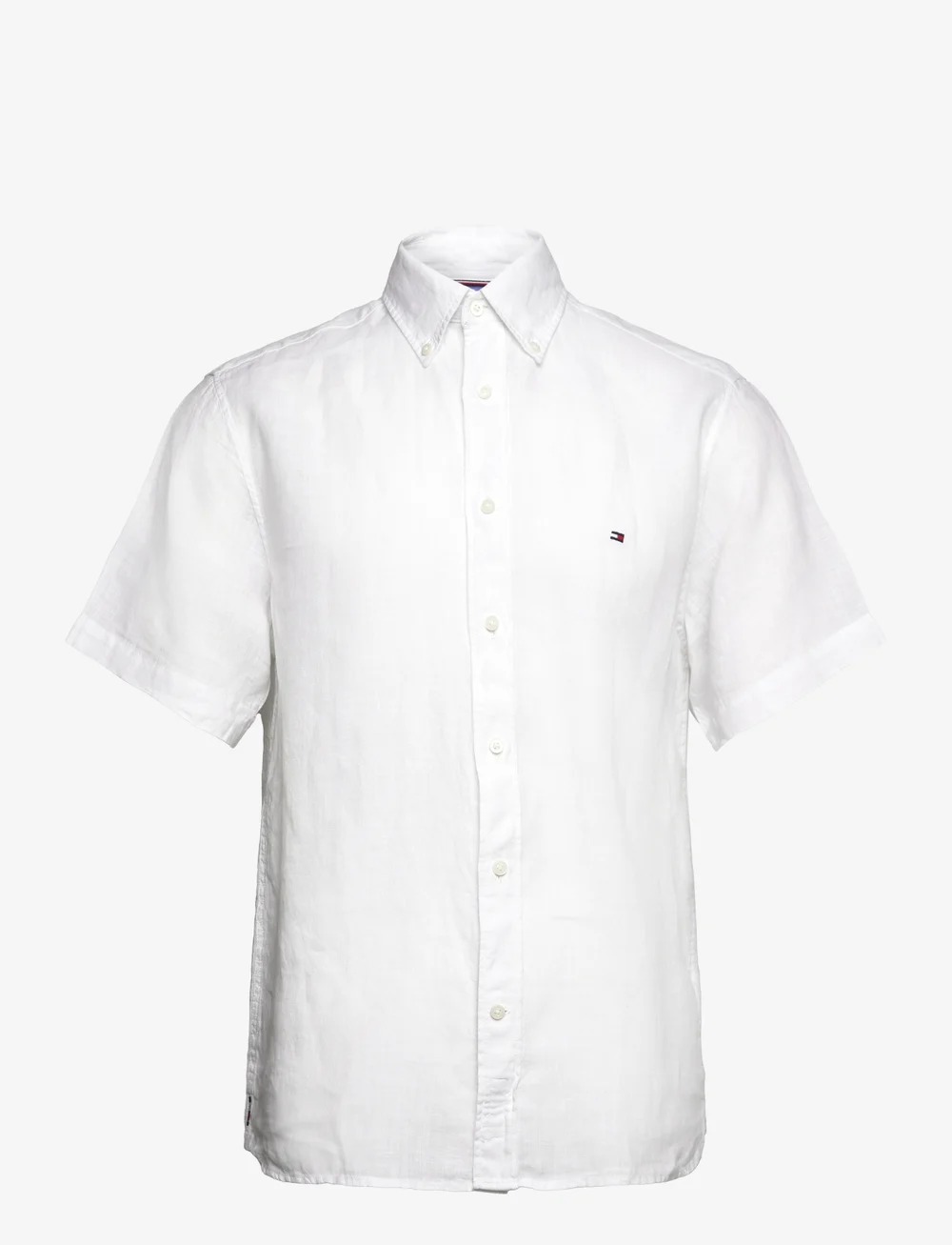 Tommy Hilfiger - PIGMENT DYED LINEN RF SHIRT S/S - linen shirts - optic white - 1