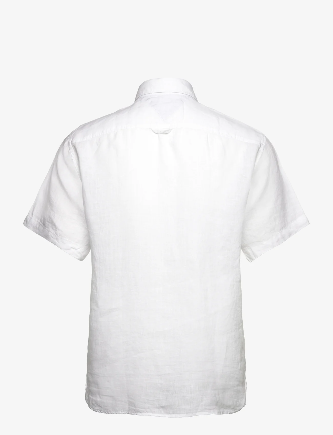 Tommy Hilfiger - PIGMENT DYED LINEN RF SHIRT S/S - short-sleeved shirts - optic white - 1