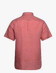 Tommy Hilfiger - PIGMENT DYED LINEN RF SHIRT S/S - kortærmede skjorter - teaberry blossom - 1