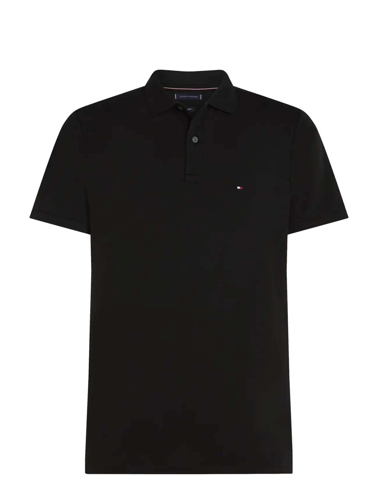 TOMMY HILFIGER Liquid Baumwolle Essential Reg Polo Schwarz - M - Herren