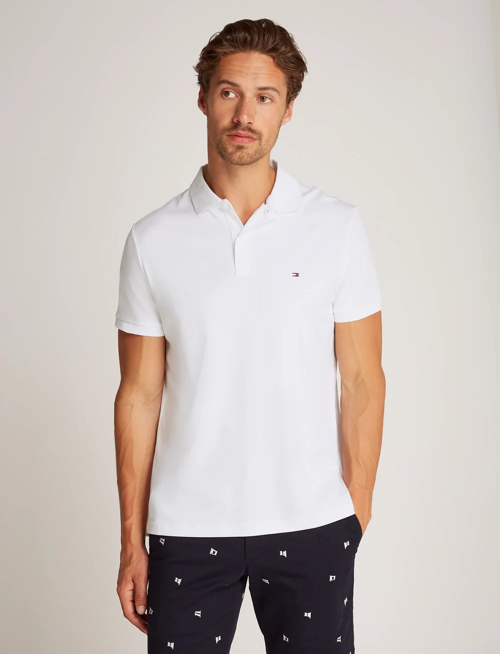 Tommy Hilfiger - LIQUID COTTON ESSENTIAL REG POLO - kortärmade pikéer - white - 0