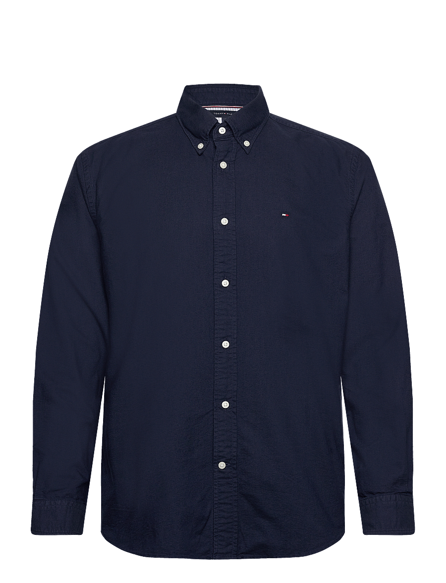 Tommy Hilfiger - SOLID HERITAGE OXFORD RF SHIRT - oxford-kauluspaidat - carbon navy carbon navy solid - 1