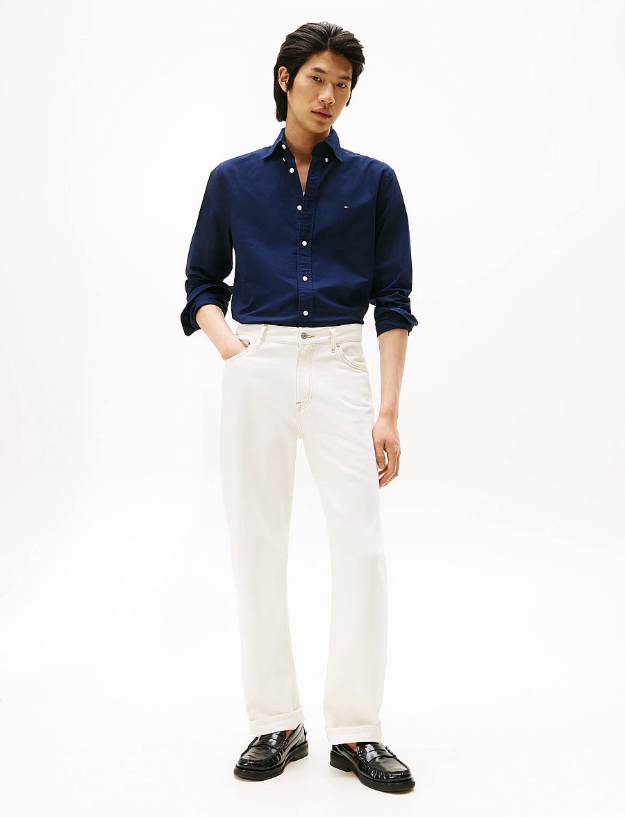 Tommy Hilfiger - SOLID HERITAGE OXFORD RF SHIRT - oxford-kauluspaidat - carbon navy carbon navy solid - 3
