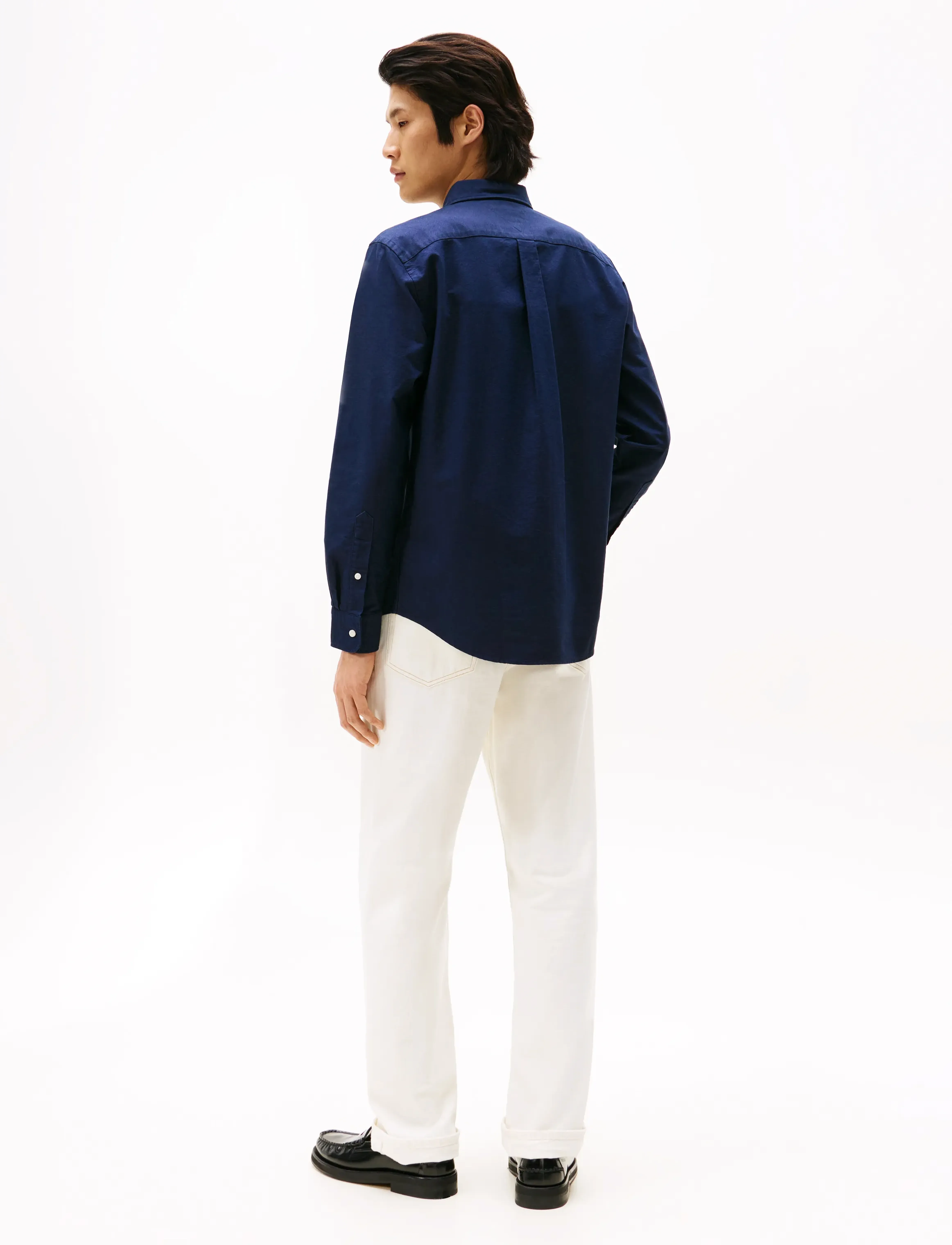 Tommy Hilfiger - SOLID HERITAGE OXFORD RF SHIRT - oxford shirts - carbon navy   carbon navy solid - 4