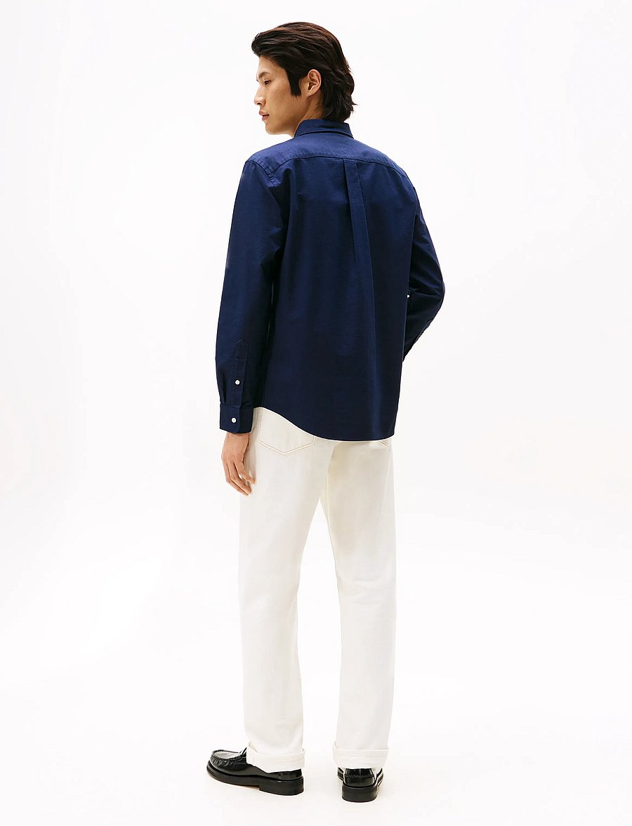 Tommy Hilfiger - SOLID HERITAGE OXFORD RF SHIRT - oxford-kauluspaidat - carbon navy carbon navy solid - 4