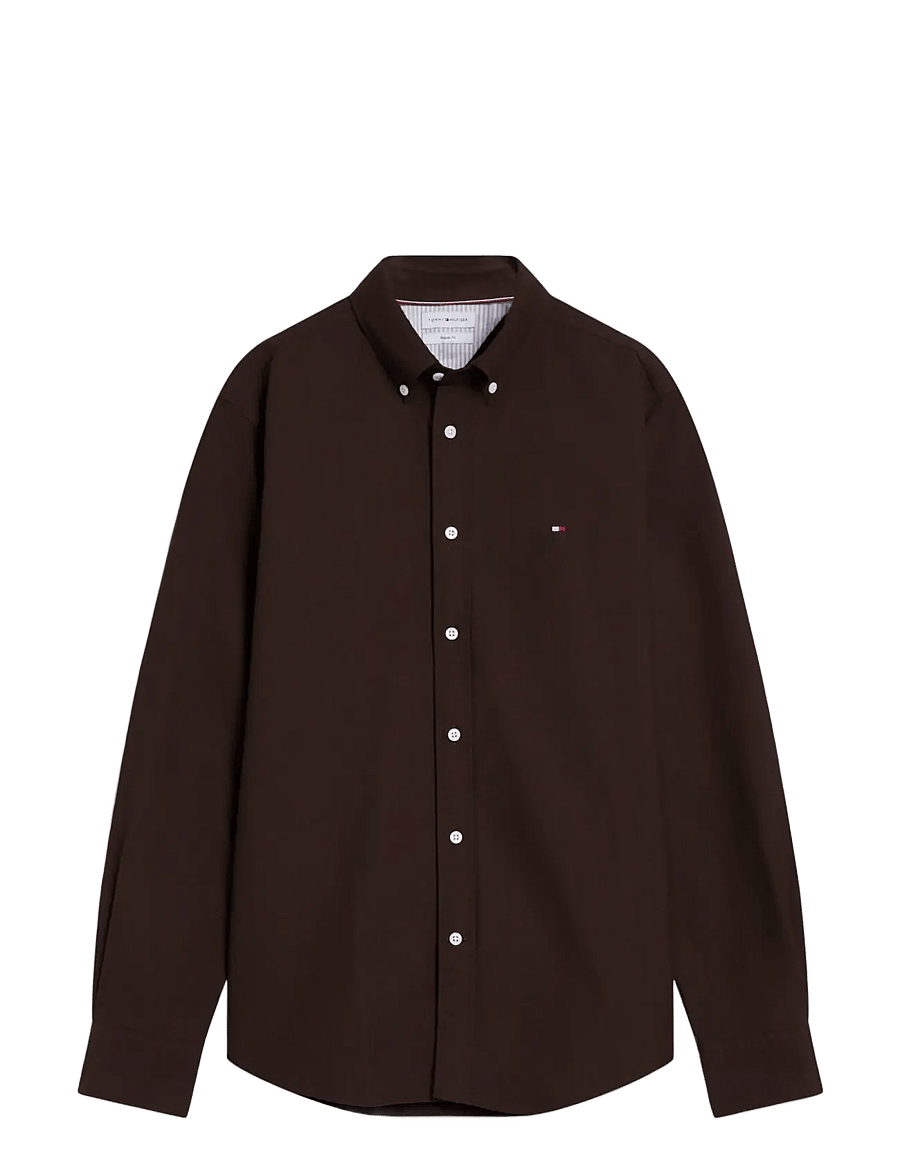 Tommy Hilfiger - SOLID HERITAGE OXFORD RF SHIRT - oxford-skjortor - dark coffee dark coffee solid - 1