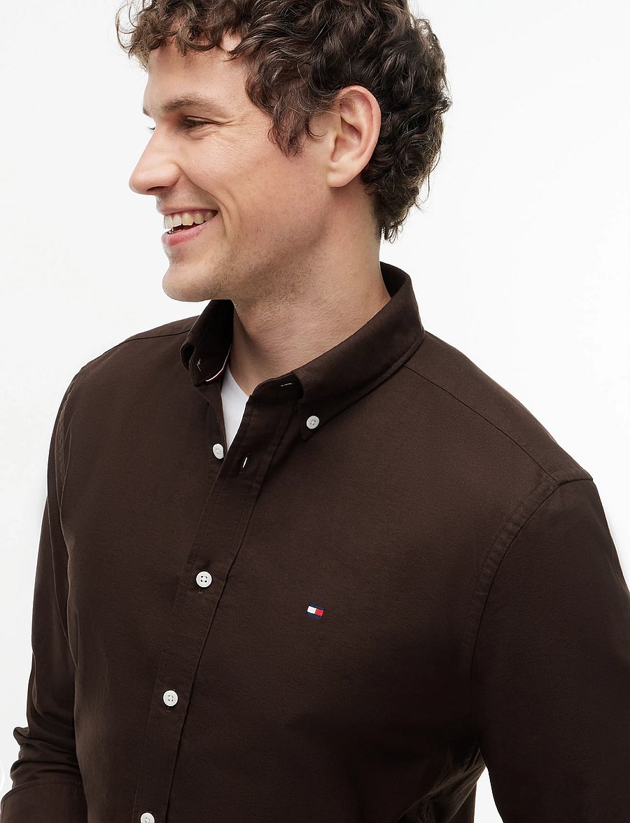 Tommy Hilfiger - SOLID HERITAGE OXFORD RF SHIRT - oxford-skjortor - dark coffee dark coffee solid - 3