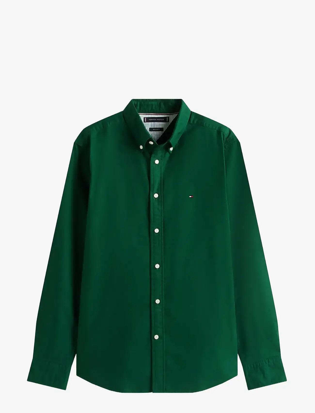 Tommy Hilfiger - SOLID HERITAGE OXFORD RF SHIRT - oxford-hemden - ornamental green / orn green solid - 1