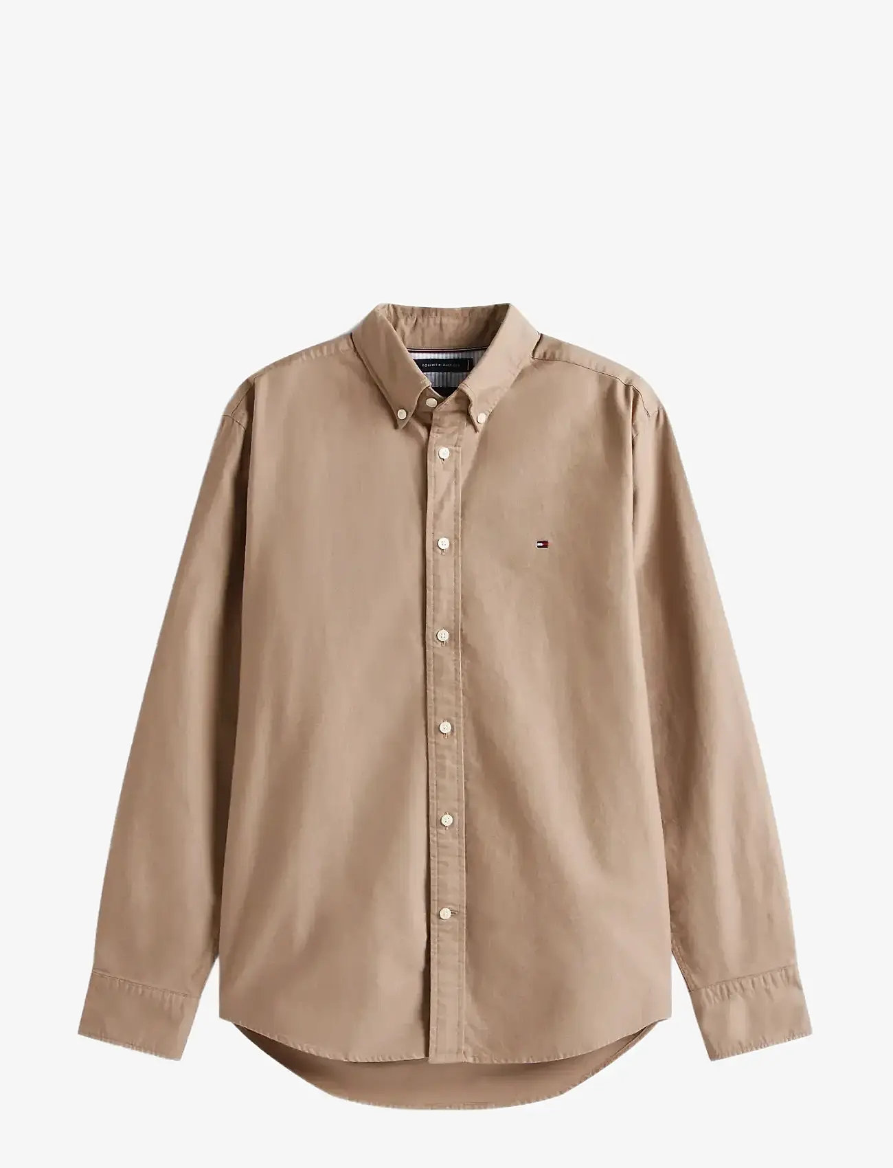 Tommy Hilfiger - SOLID HERITAGE OXFORD RF SHIRT - oxford-hemden - coastal taupe / coastal taupe solid - 1