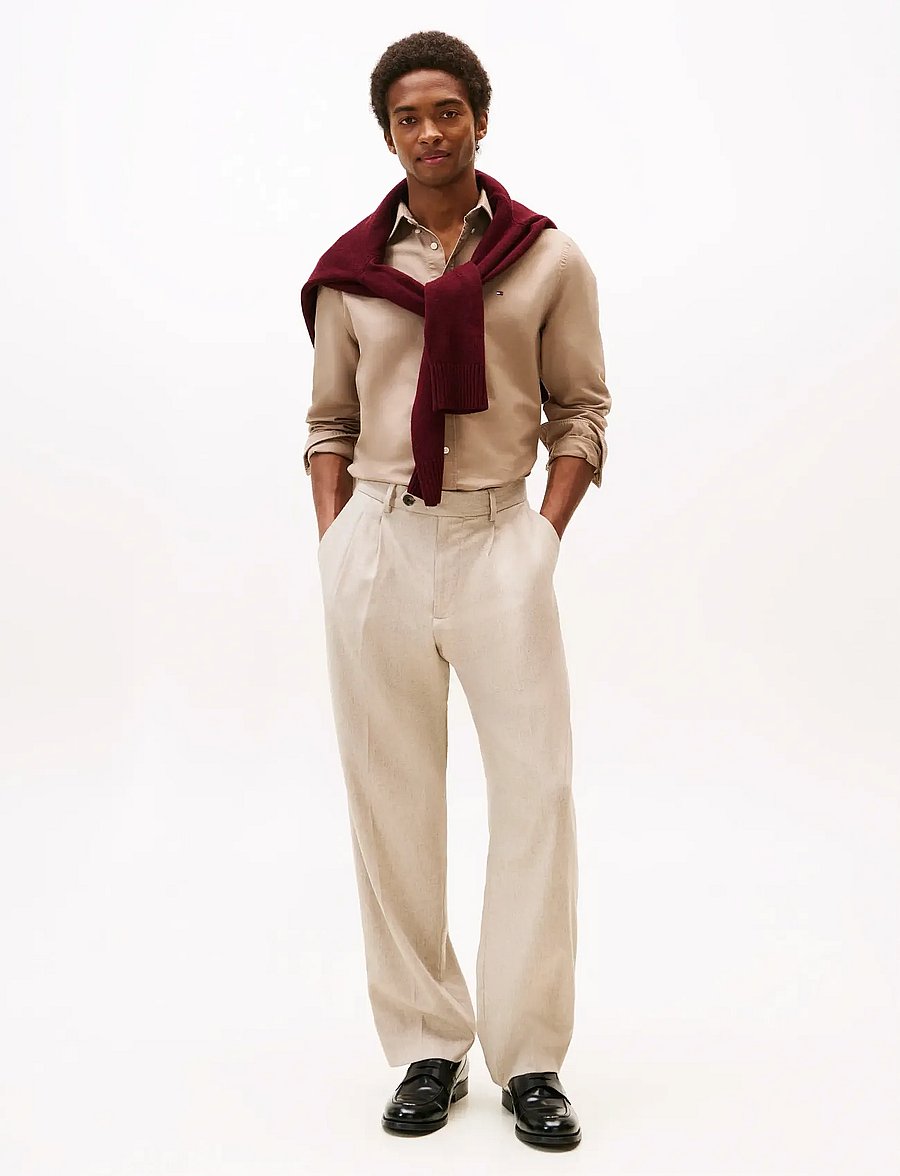 Tommy Hilfiger - SOLID HERITAGE OXFORD RF SHIRT - oxford-hemden - coastal taupe coastal taupe solid - 2