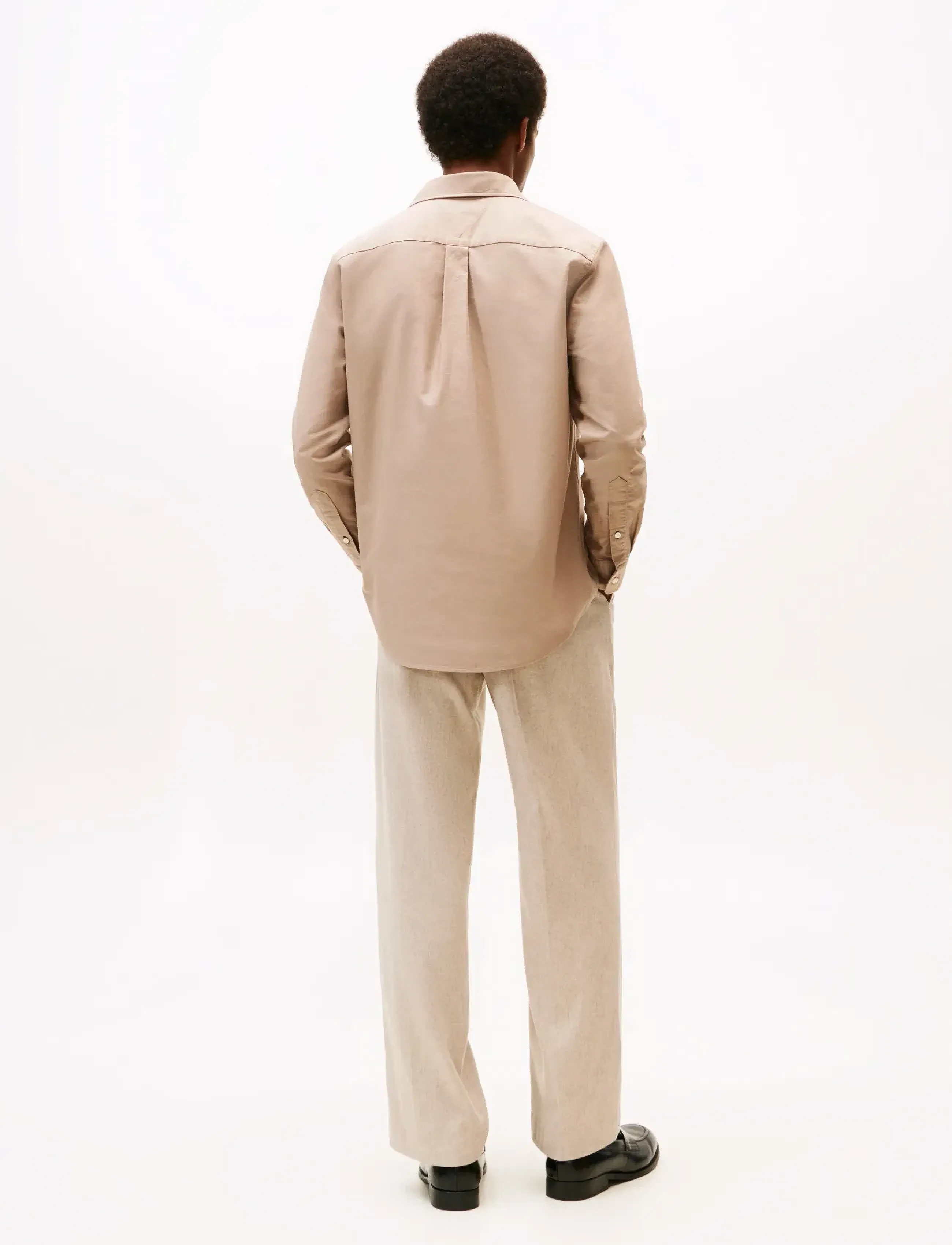 Tommy Hilfiger - SOLID HERITAGE OXFORD RF SHIRT - oxford-hemden - coastal taupe   coastal taupe solid - 3