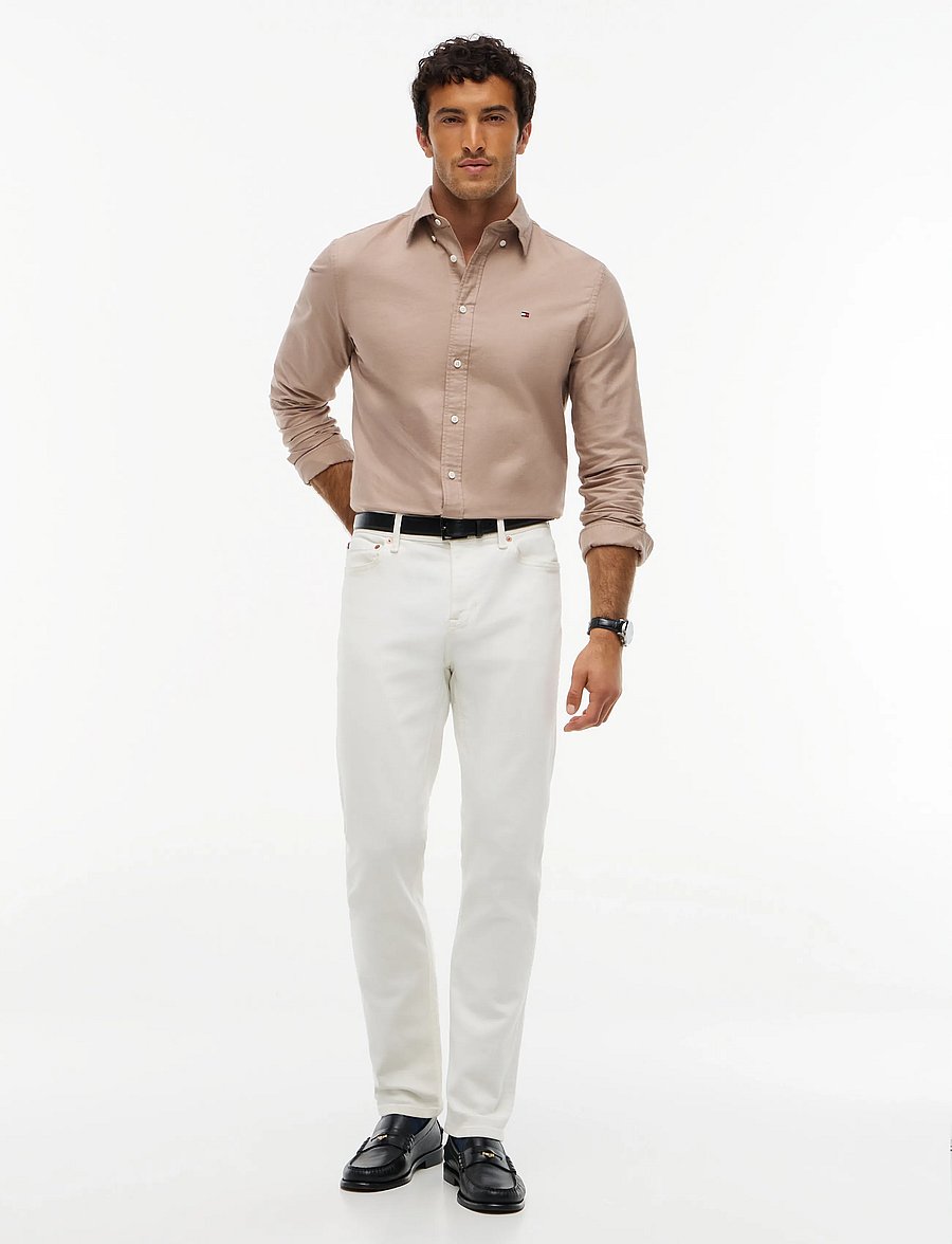 Tommy Hilfiger - SOLID HERITAGE OXFORD RF SHIRT - oxford-hemden - coastal taupe coastal taupe solid - 4
