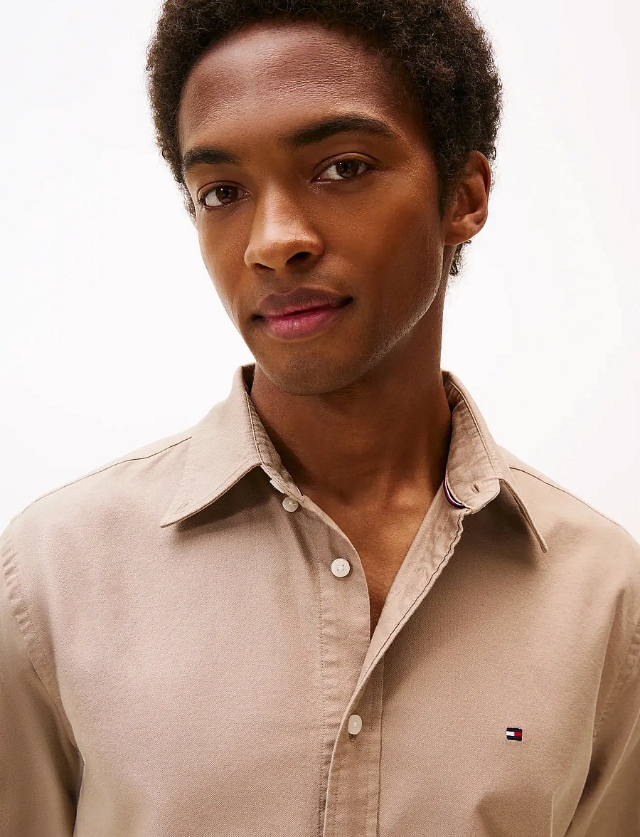 Tommy Hilfiger - SOLID HERITAGE OXFORD RF SHIRT - oxford-hemden - coastal taupe coastal taupe solid - 5