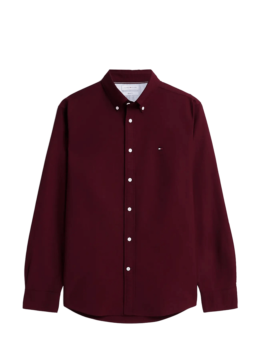 Tommy Hilfiger - SOLID HERITAGE OXFORD RF SHIRT - oxford-skjortor - burgundy burgundy solid - 1