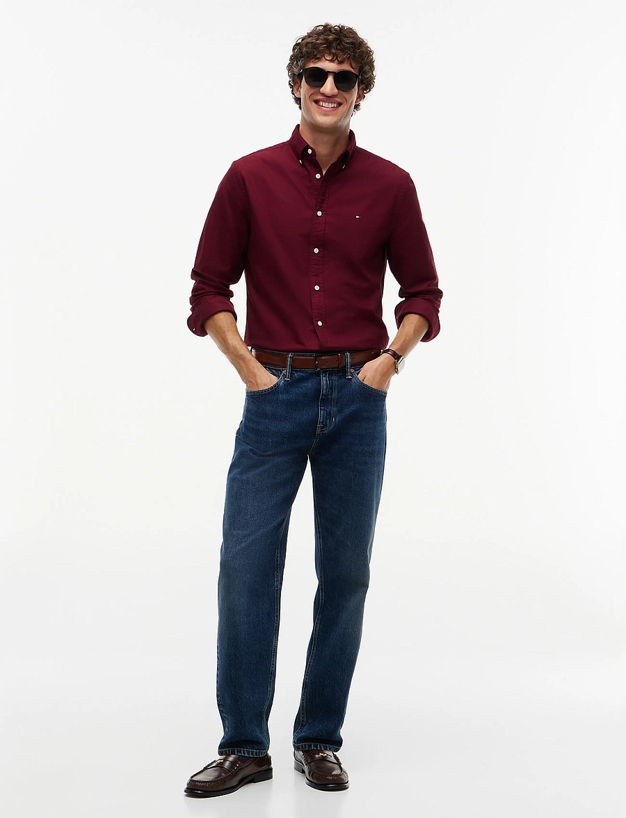 Tommy Hilfiger - SOLID HERITAGE OXFORD RF SHIRT - oxford-skjortor - burgundy burgundy solid - 4