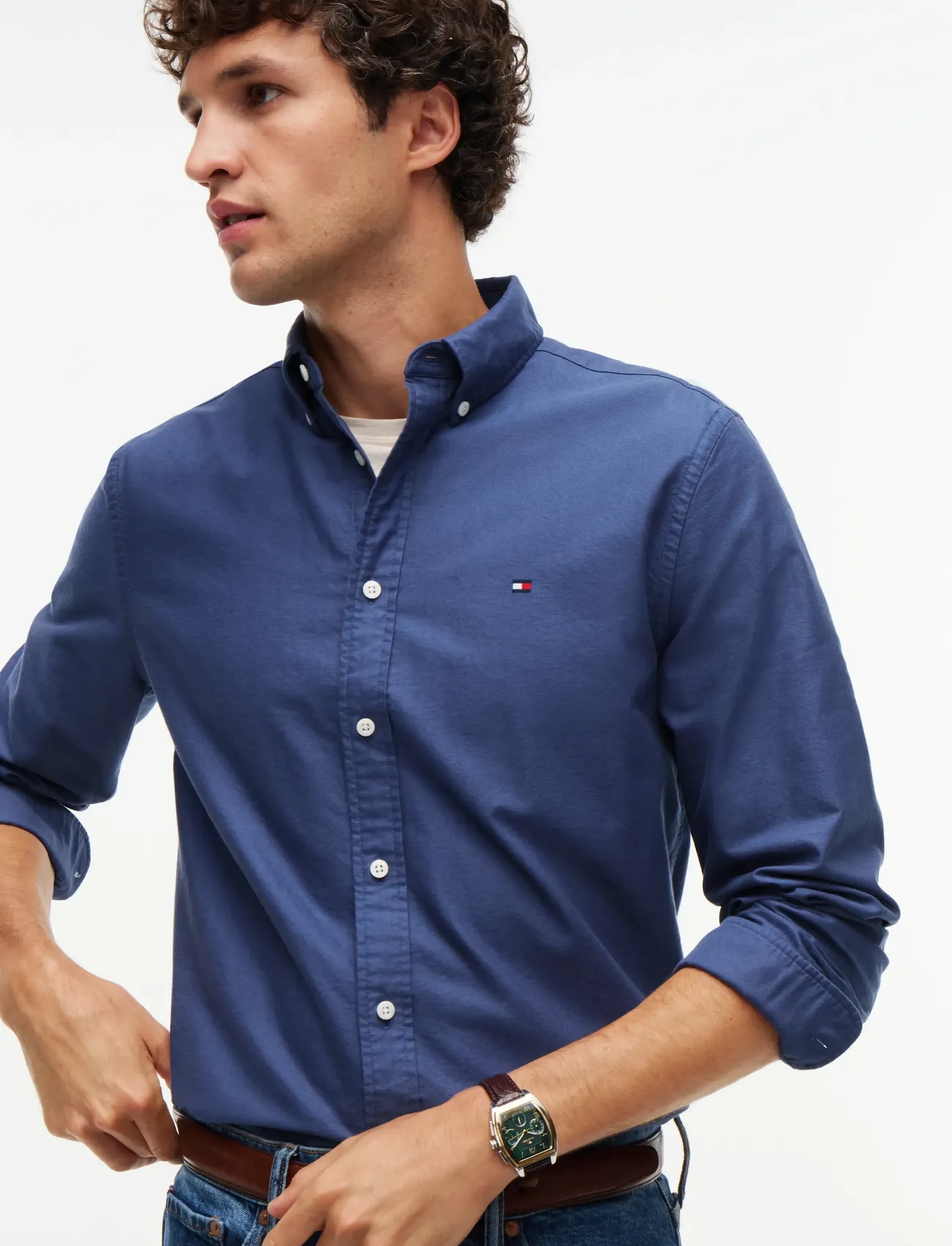 Tommy Hilfiger - SOLID HERITAGE OXFORD RF SHIRT - oxford-skjortor - aegean sea - 4