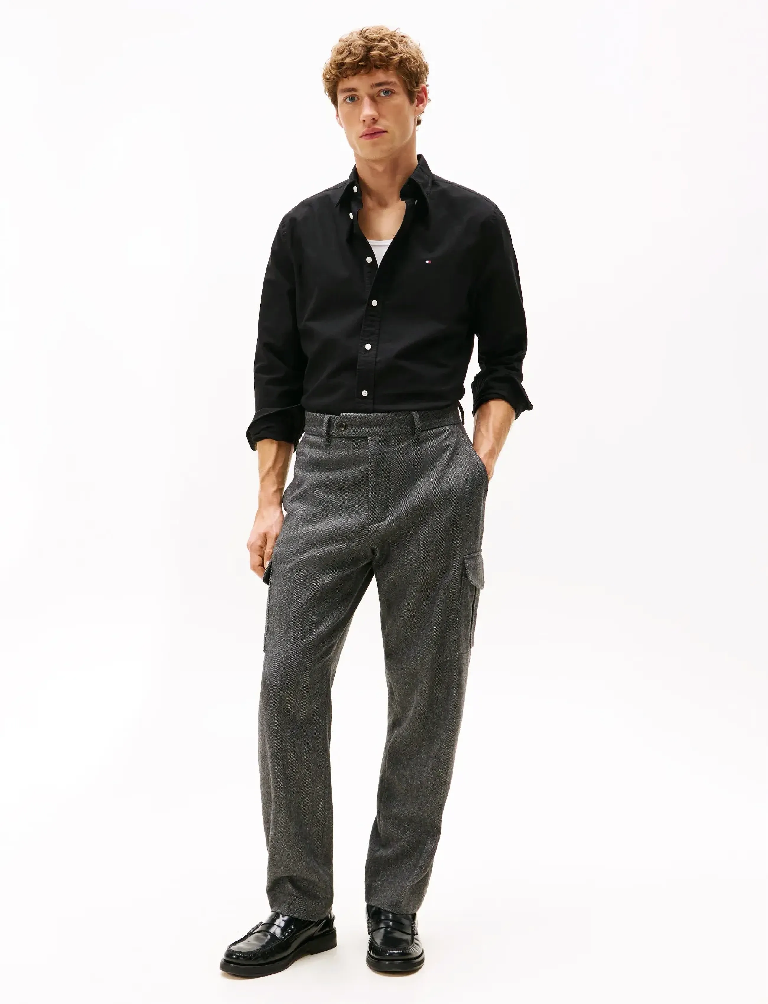Tommy Hilfiger - SOLID HERITAGE OXFORD RF SHIRT - oxford-hemden - black   black solid - 2