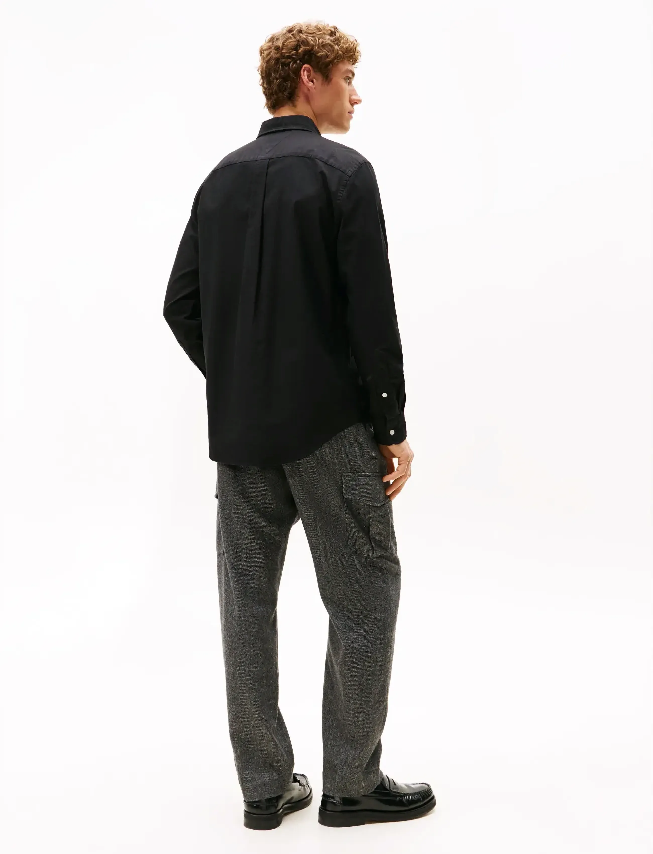 Tommy Hilfiger - SOLID HERITAGE OXFORD RF SHIRT - oxford-hemden - black   black solid - 3