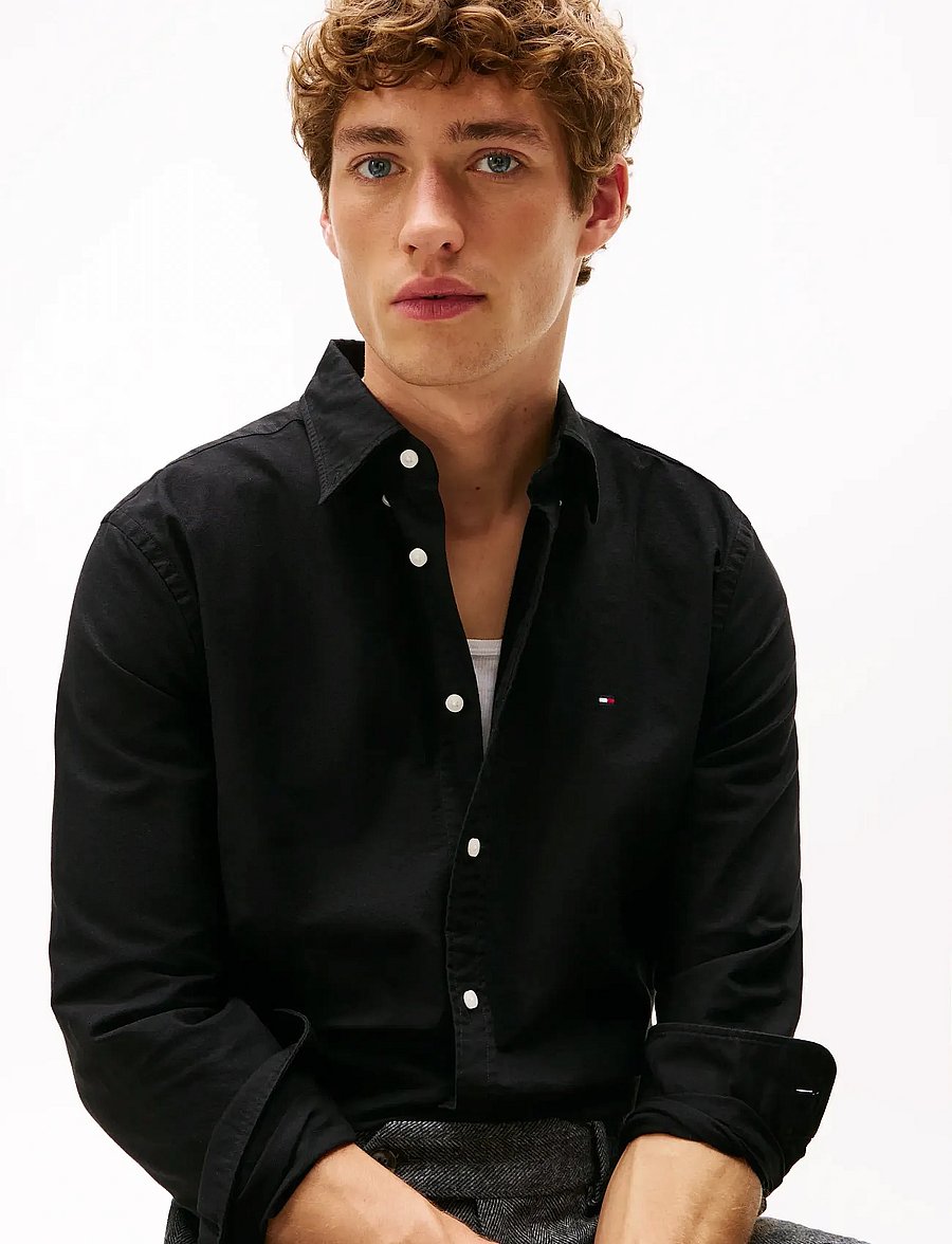 Tommy Hilfiger - SOLID HERITAGE OXFORD RF SHIRT - oxford-hemden - black black solid - 4