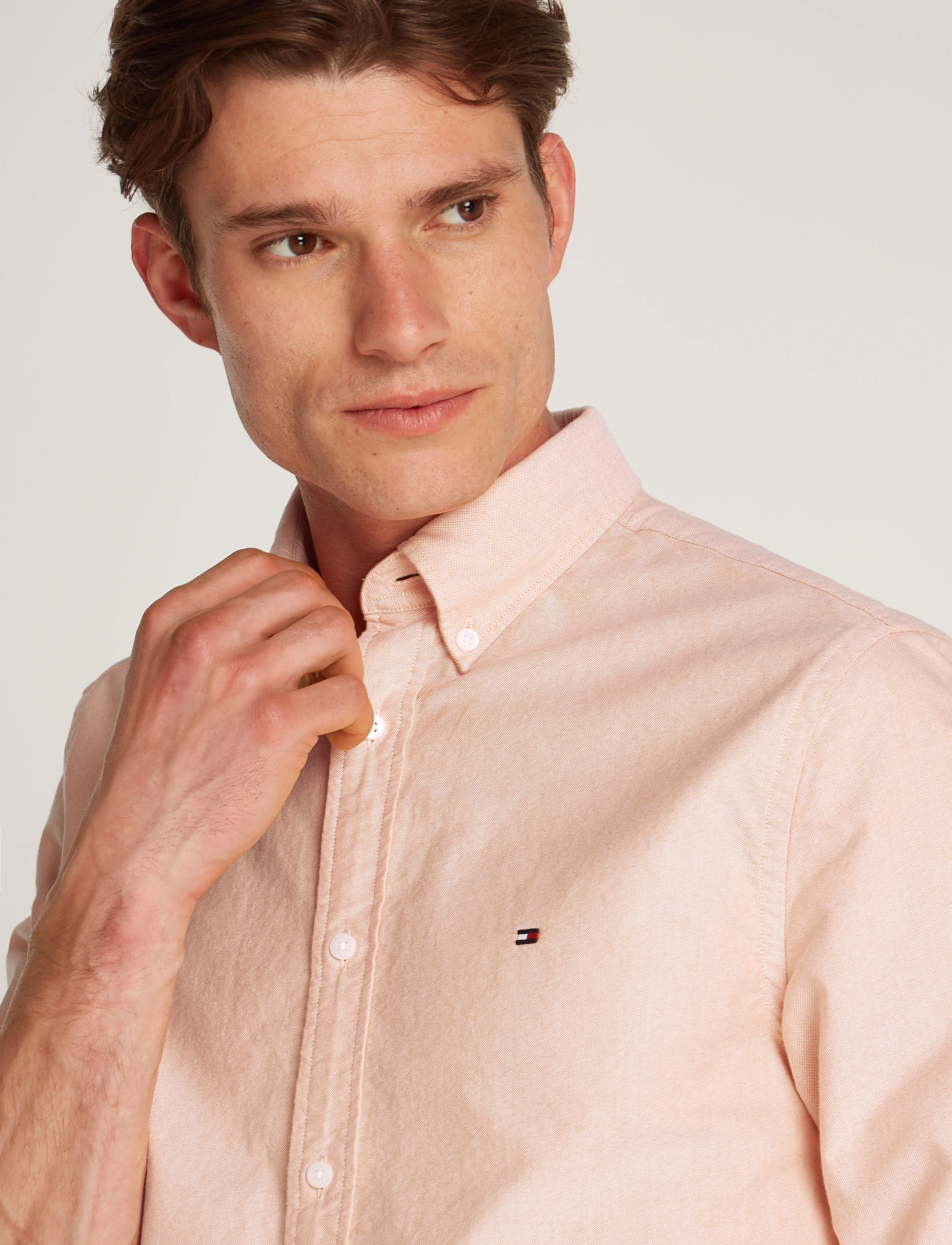 Tommy Hilfiger - SOLID HERITAGE OXFORD RF SHIRT - oxford skjorter - brilliant orange - 4