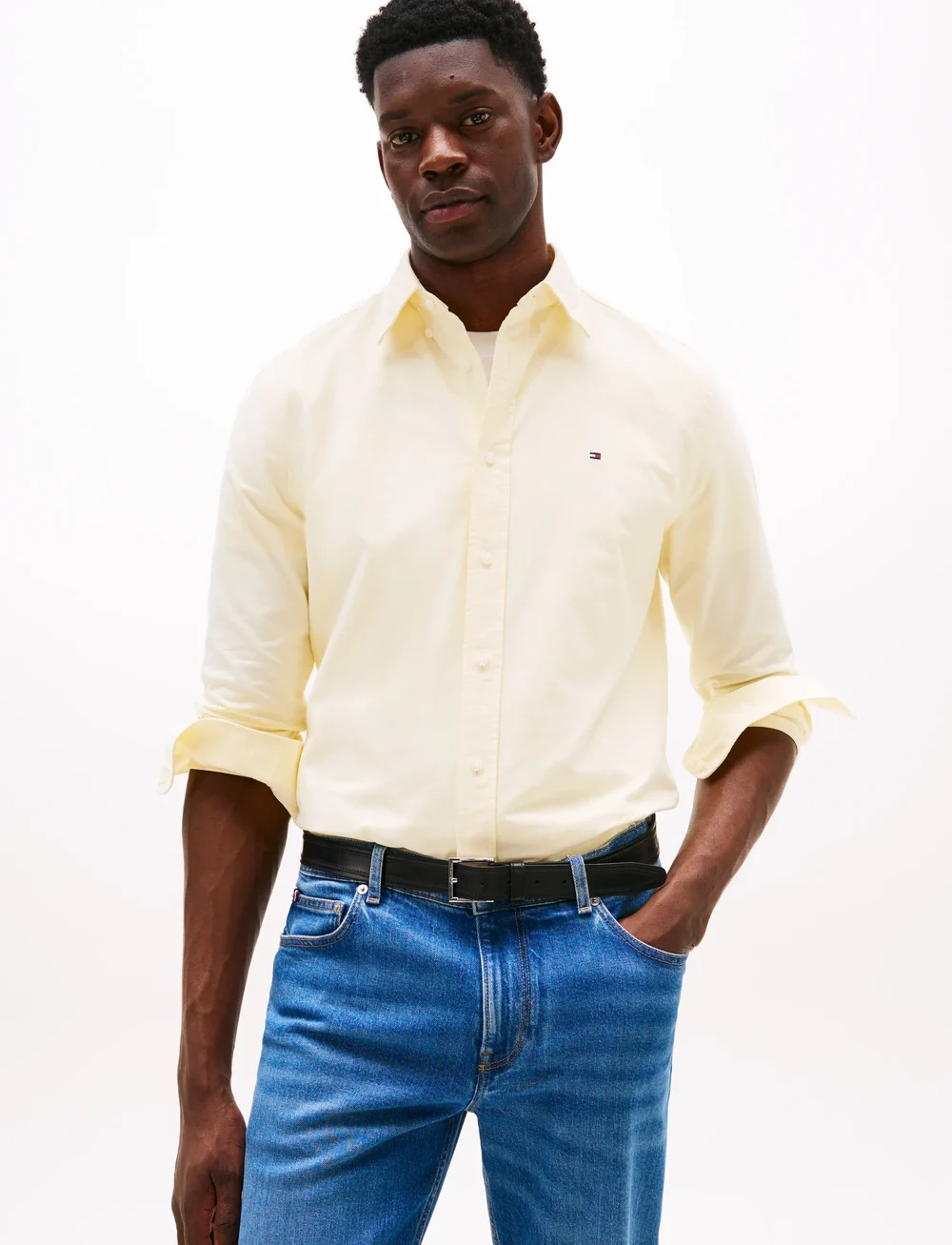 Tommy Hilfiger - SOLID HERITAGE OXFORD RF SHIRT - oxford-hemden - citronella - 0