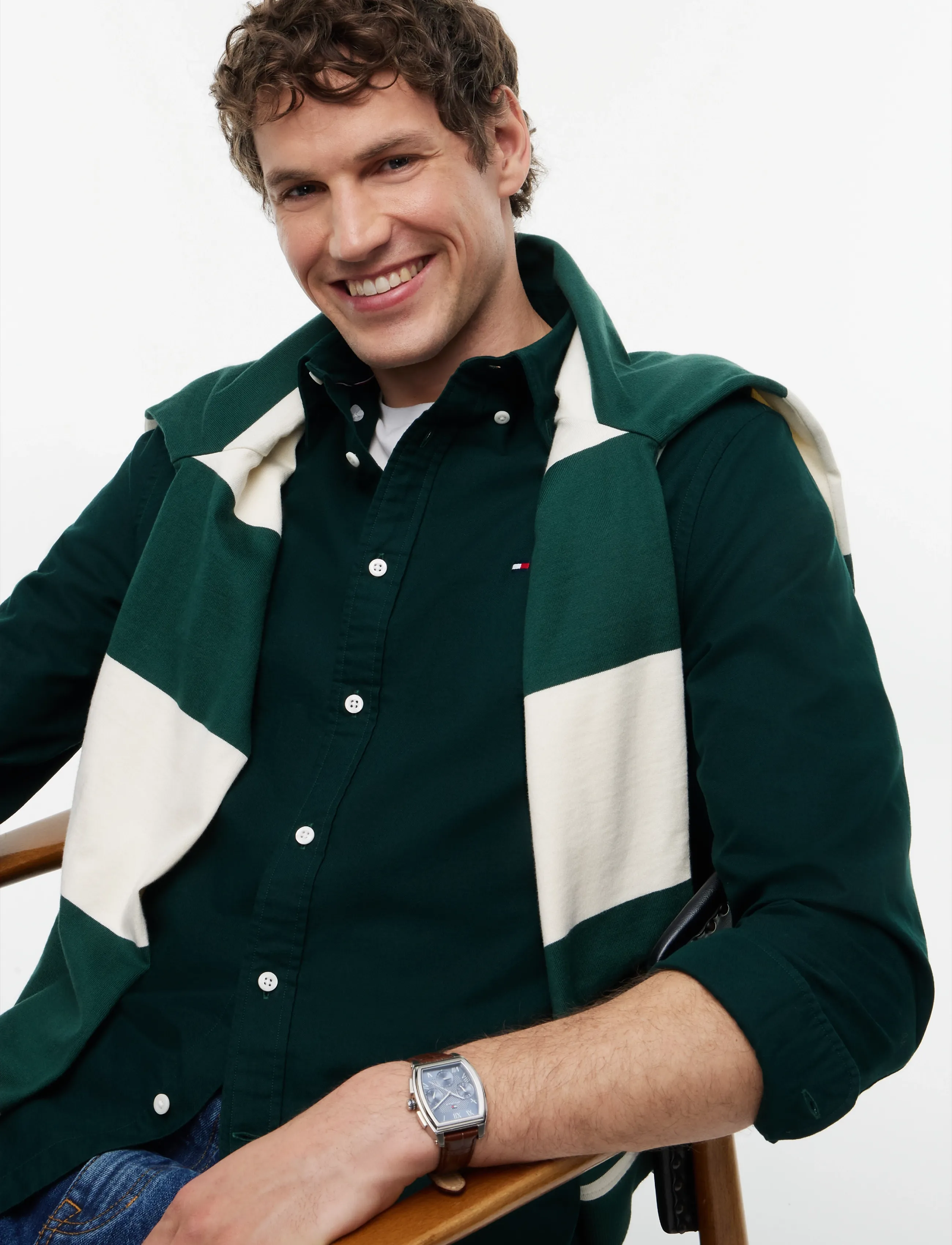 Tommy Hilfiger - SOLID HERITAGE OXFORD RF SHIRT - oxford-skjortor - hunter   hunter solid - 3