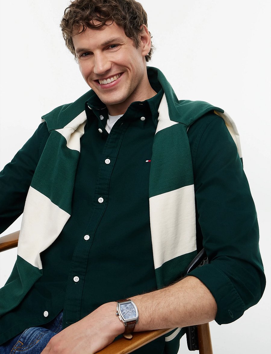 Tommy Hilfiger - SOLID HERITAGE OXFORD RF SHIRT - oxford-skjortor - hunter hunter solid - 3