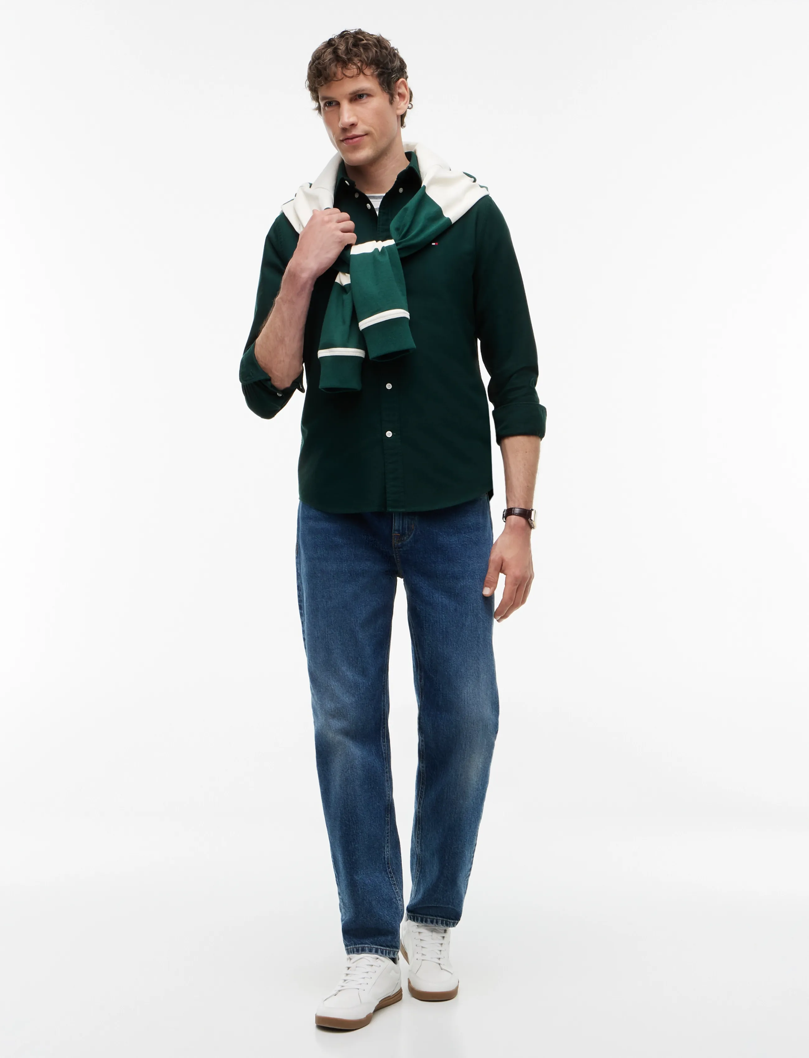 Tommy Hilfiger - SOLID HERITAGE OXFORD RF SHIRT - oxford-skjortor - hunter   hunter solid - 4