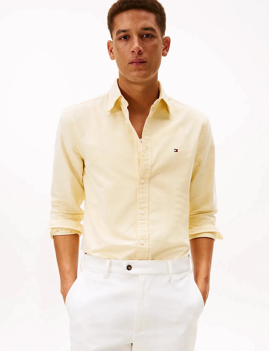 Tommy Hilfiger - SOLID HERITAGE OXFORD RF SHIRT - oxford-hemden - morningside yellow - 0