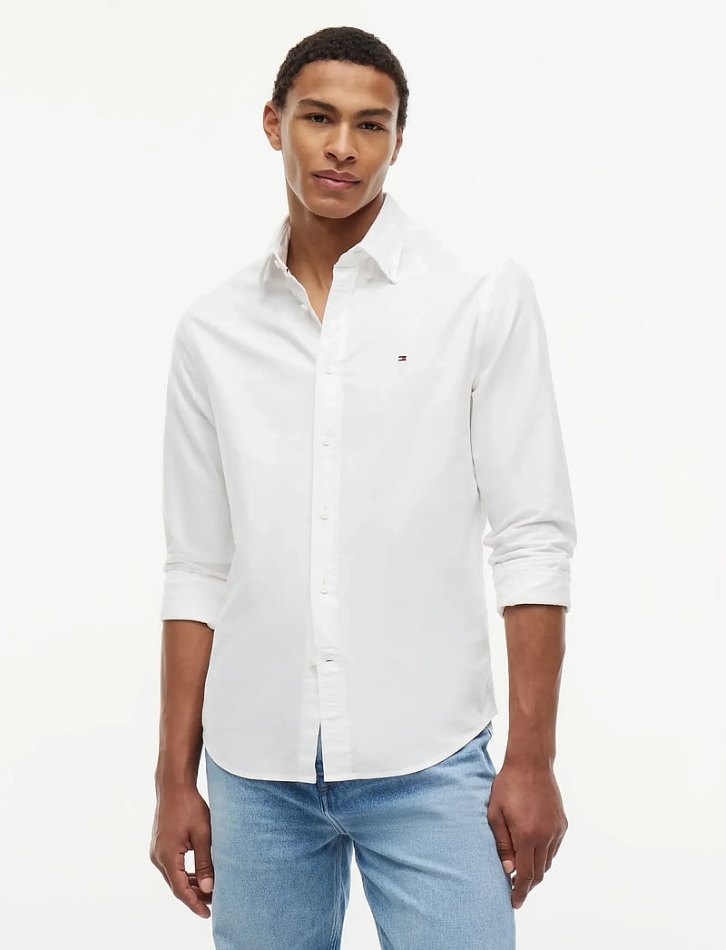Tommy Hilfiger - SOLID HERITAGE OXFORD RF SHIRT - oxford-skjortor - opthic white - 0