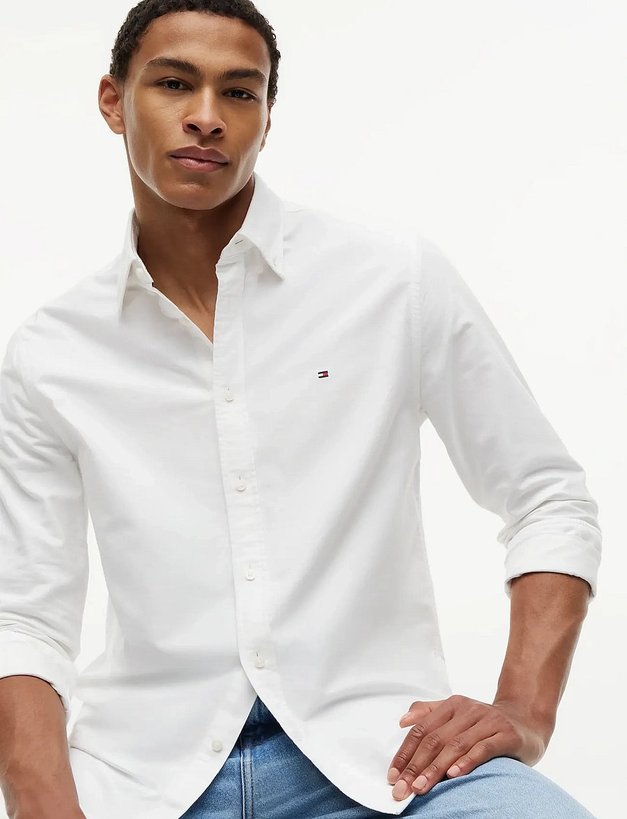 Tommy Hilfiger - SOLID HERITAGE OXFORD RF SHIRT - oxford skjorter - opthic white - 5