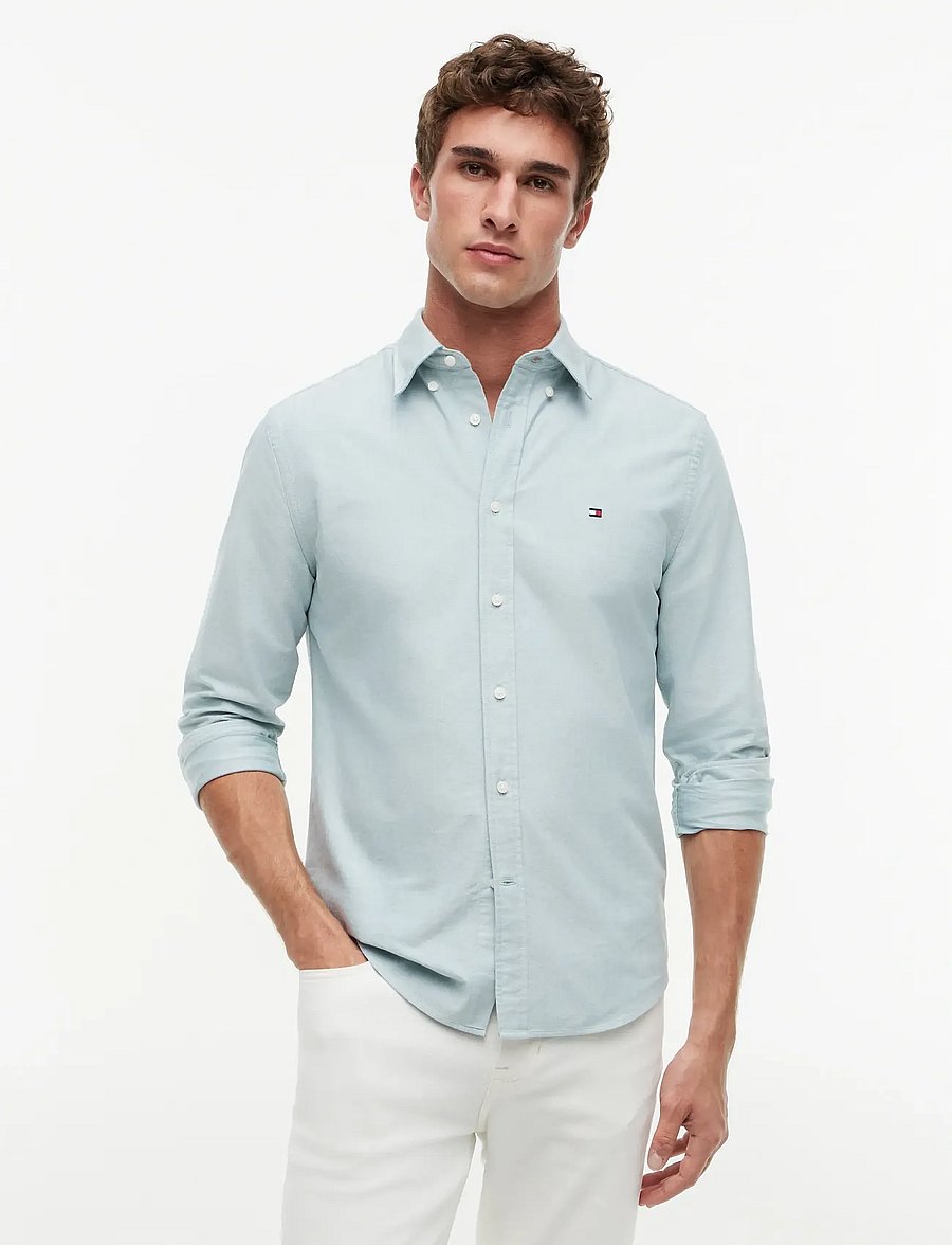 Tommy Hilfiger - SOLID HERITAGE OXFORD RF SHIRT - oxford-hemden - ornamental green - 0