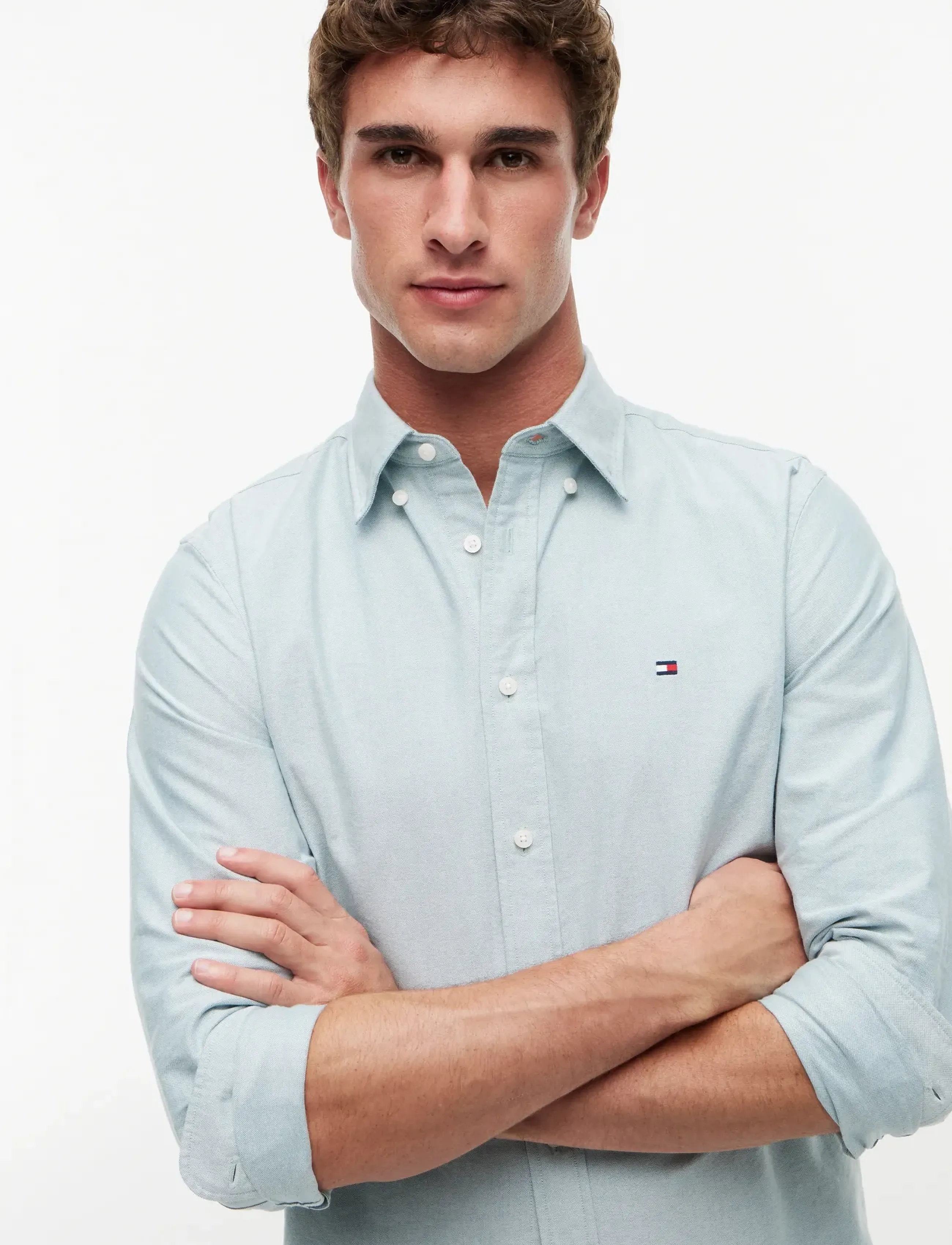 Tommy Hilfiger - SOLID HERITAGE OXFORD RF SHIRT - oxford shirts - ornamental green - 3
