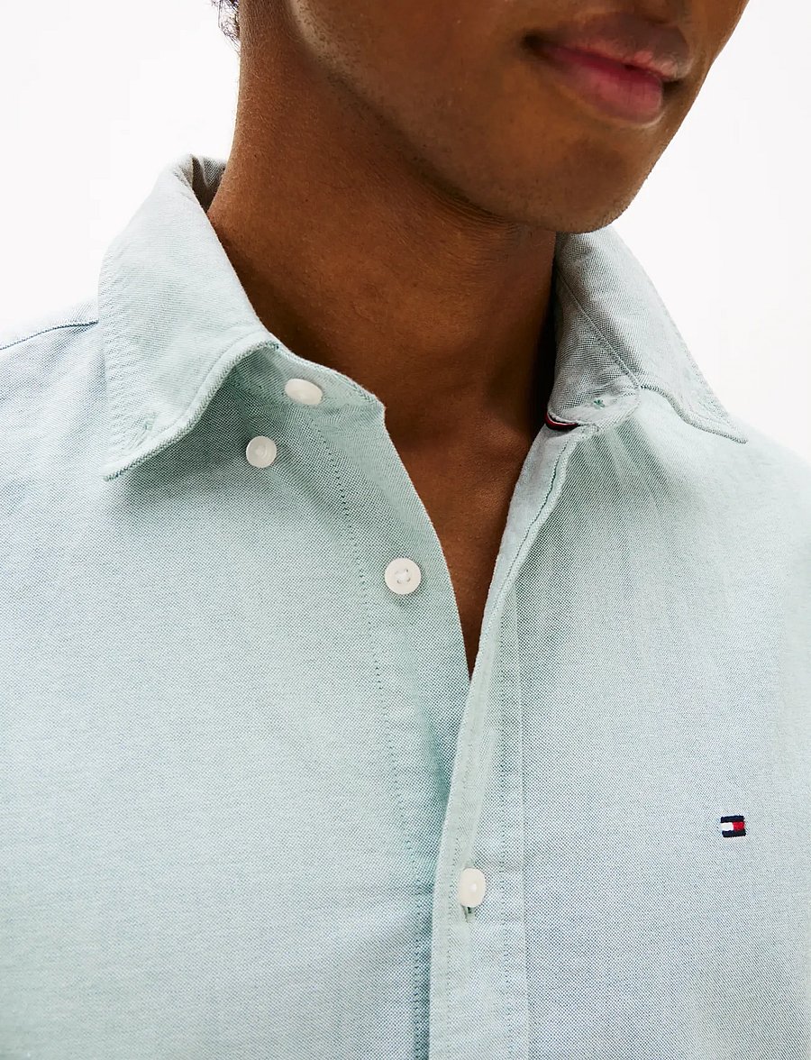 Tommy Hilfiger - SOLID HERITAGE OXFORD RF SHIRT - oxford-hemden - ornamental green - 5