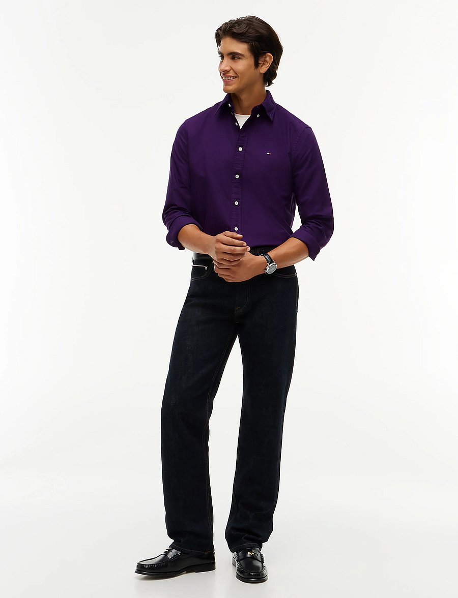Tommy Hilfiger - SOLID HERITAGE OXFORD RF SHIRT - oxfordi särgid - purple sapphire - 4