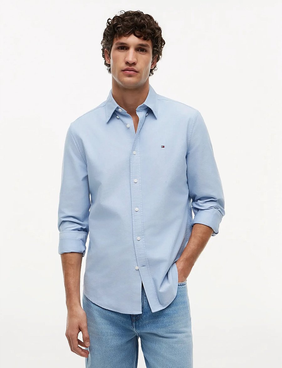 Tommy Hilfiger - SOLID HERITAGE OXFORD RF SHIRT - oxford-skjortor - shirt blue - 0